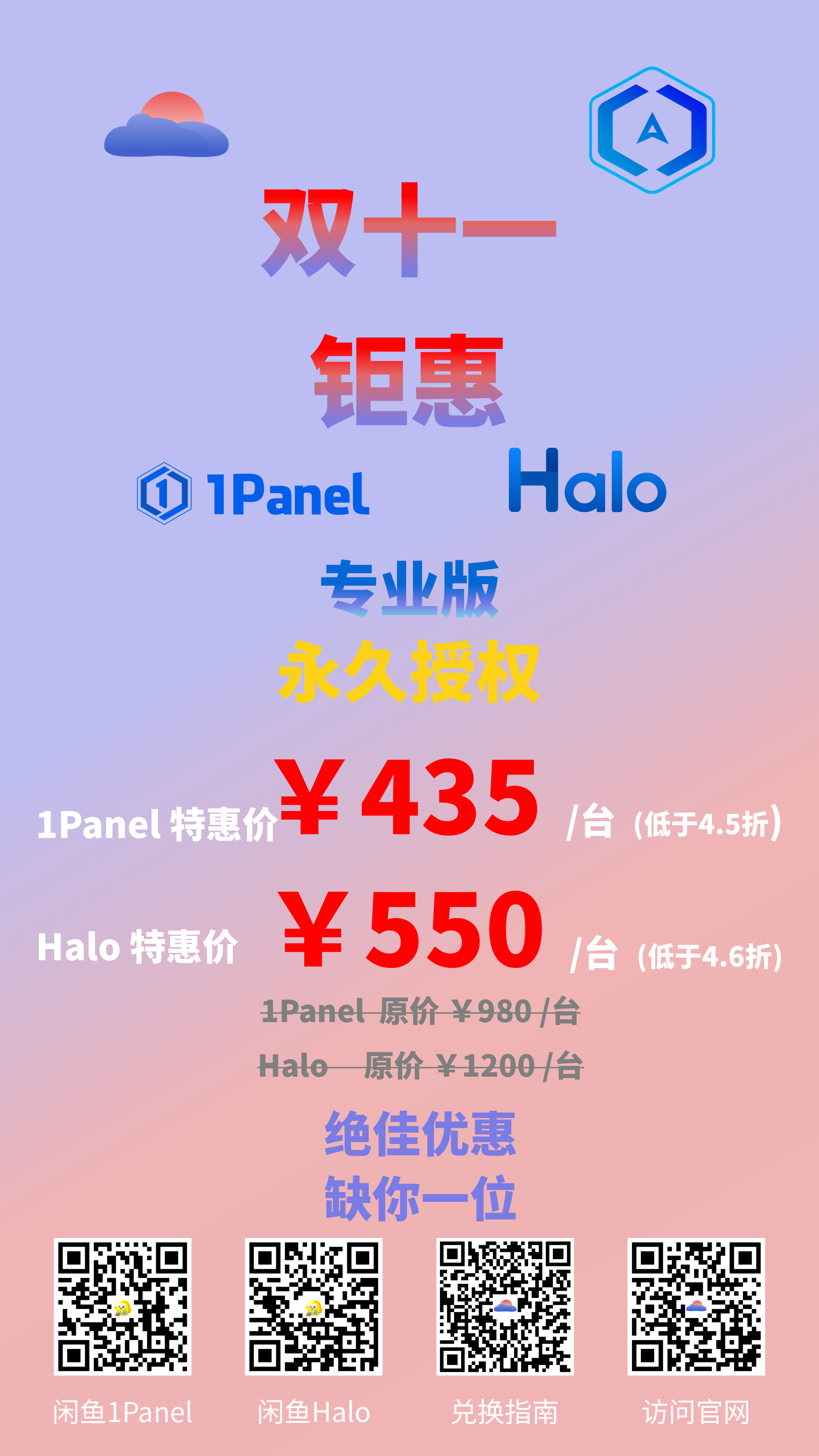 [交易VPS]  【现货】超稳车队，1Panel 435/台-Halo 550/台